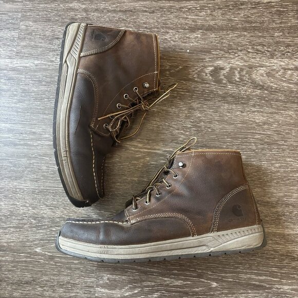 Carhartt‎ CMX4023 Boots Mens Size 13 Brown Chukka Oxford Moc Toe Work main image 16